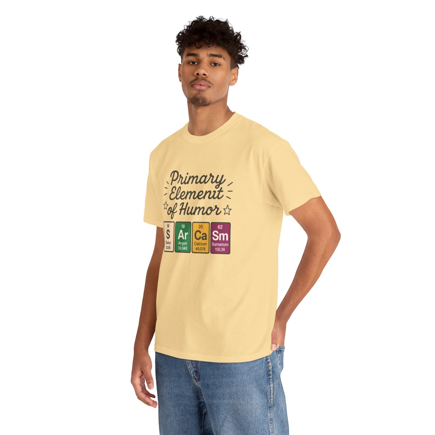 Funny Mens Science T-Shirt, Sarcasm Element of Humor Tee, Periodic Table Nerd Shirt for Him, Humor T-Shirt, Periodic Table Chemistry Humor