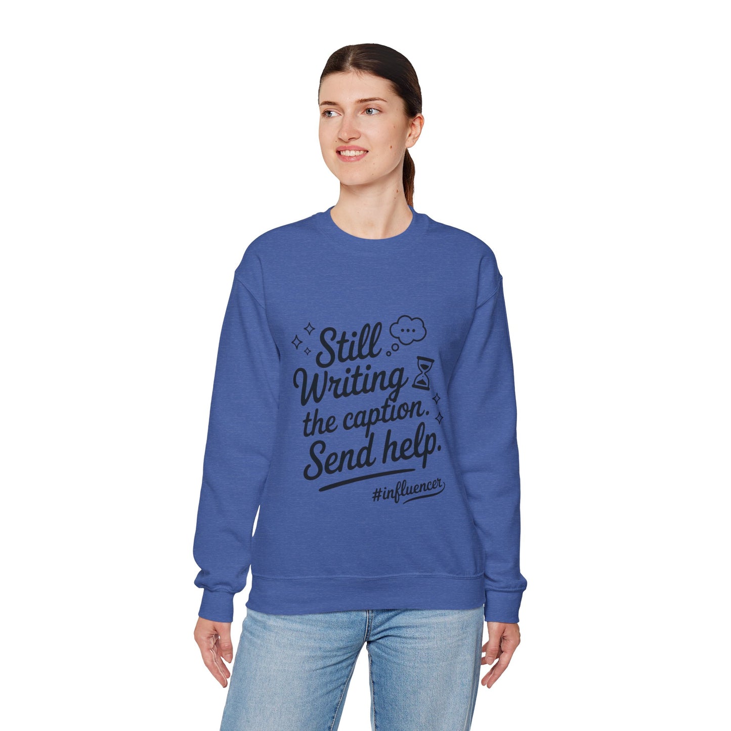 Funny Influencer Womens Sweatshirt, Cozy Oversized Crewneck, Social Media Humor Gift, Influencer Sweatshirt for Writers, social media gift
