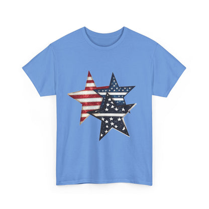 Patriotic Star Unisex Tee, USA Pride T-Shirt, Independence Day Outfit, All-American Style Shirt, Gift for Veterans, 4th of July Celebration