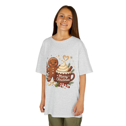 Gingerbread - Hot Cocoa Christmas Shirt for Kids, Cute Holiday Girls Tee, Kids Heavy Cotton™ Tee