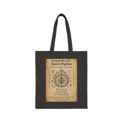 Love Sigil Tote Bag, Amoris Charm Print, Occult Romance Symbol, Witchy Ritual Canvas Bag, Mystic Heart Spell Design, Witchy Gift, Boho Tote