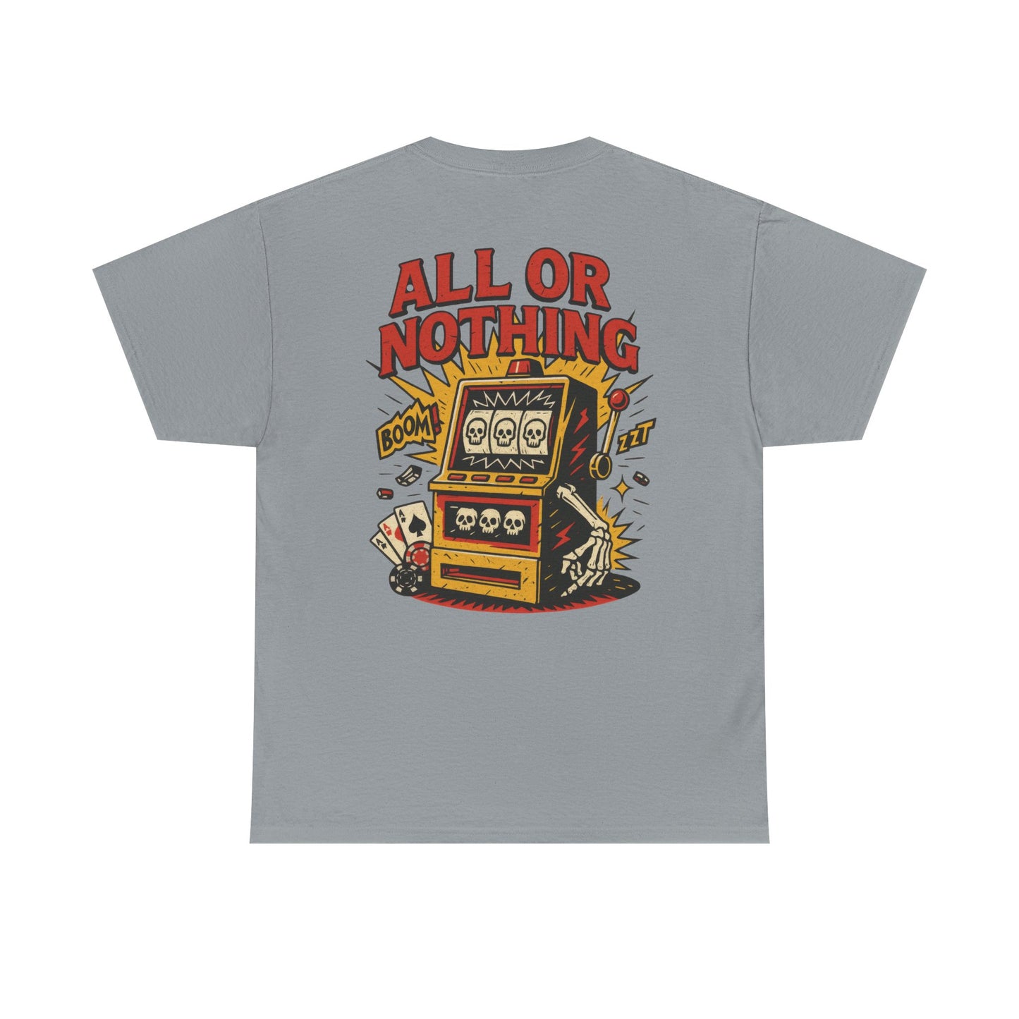 Mens Front Back print tee, Gambling Shirt, Casino Style Tee, Poker Lover Gift, Gaming Apparel, Slot Machine Graphic, Gambling Gift