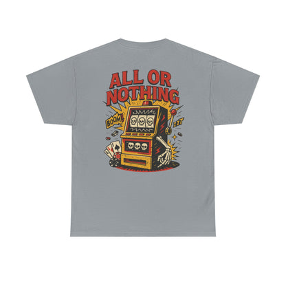 Mens Front Back print tee, Gambling Shirt, Casino Style Tee, Poker Lover Gift, Gaming Apparel, Slot Machine Graphic, Gambling Gift