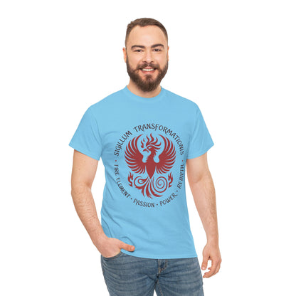Phoenix Fire Element T-Shirt, Sigillum Transformationis Seal, Passion Power Rebirth Totem, Phoenix Symbol Unisex Tee, Spiritual Tee