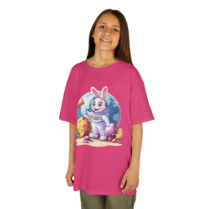 Kids Easter Astronaut Bunny T-Shirt, Space Bunny with Eggs, Galaxy Adventure Tee, Cute Bunny Gift for Boys and Girls