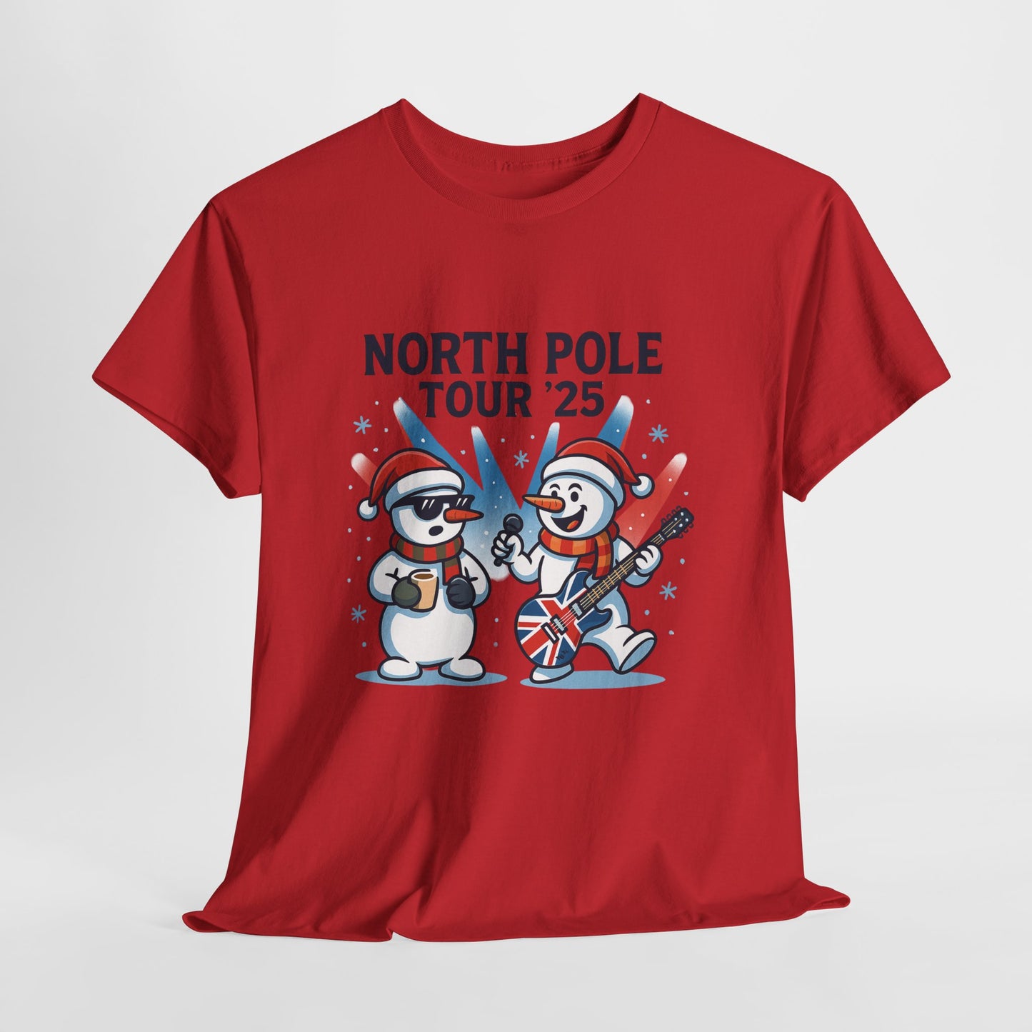 North Pole Tour 25 Women's Christmas T-Shirt, Funny Holiday Music Tee