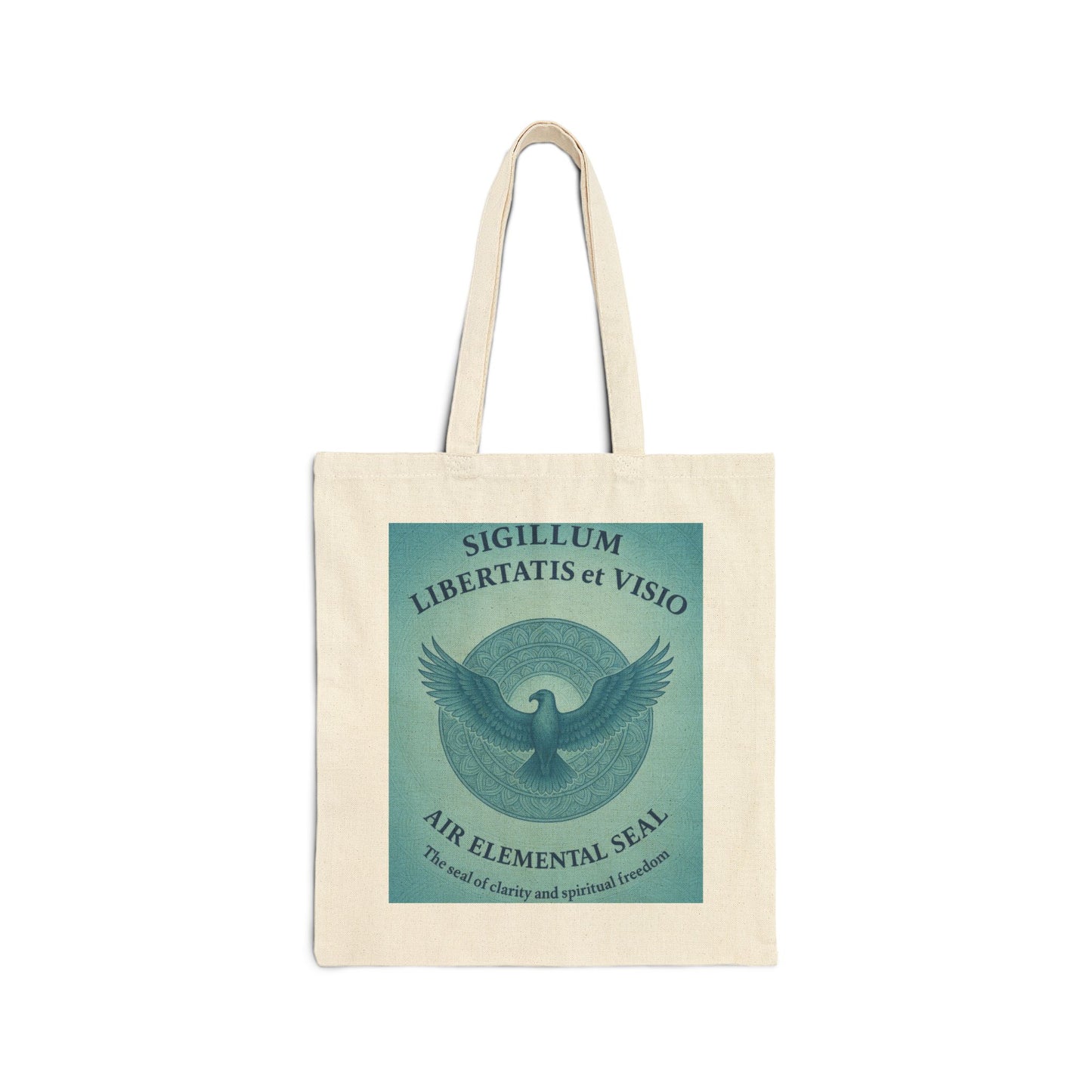 Air Element Totem Mandala Tote Bag, Sigillum Libertatis et Visio, Spiritual Freedom & Clarity Design, Spiritual Accessory