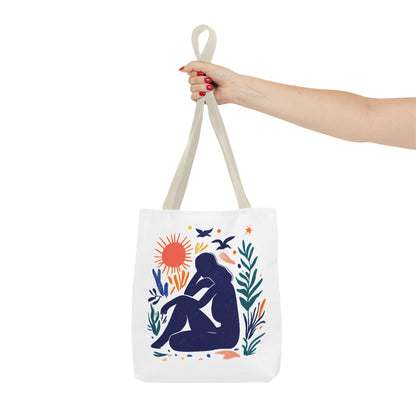 Boho Art Tote Bag, Versatile Eco-Friendly Carryall, Gift for Her, Summer Outing, Beach Bag, Reusable Shopping Tote