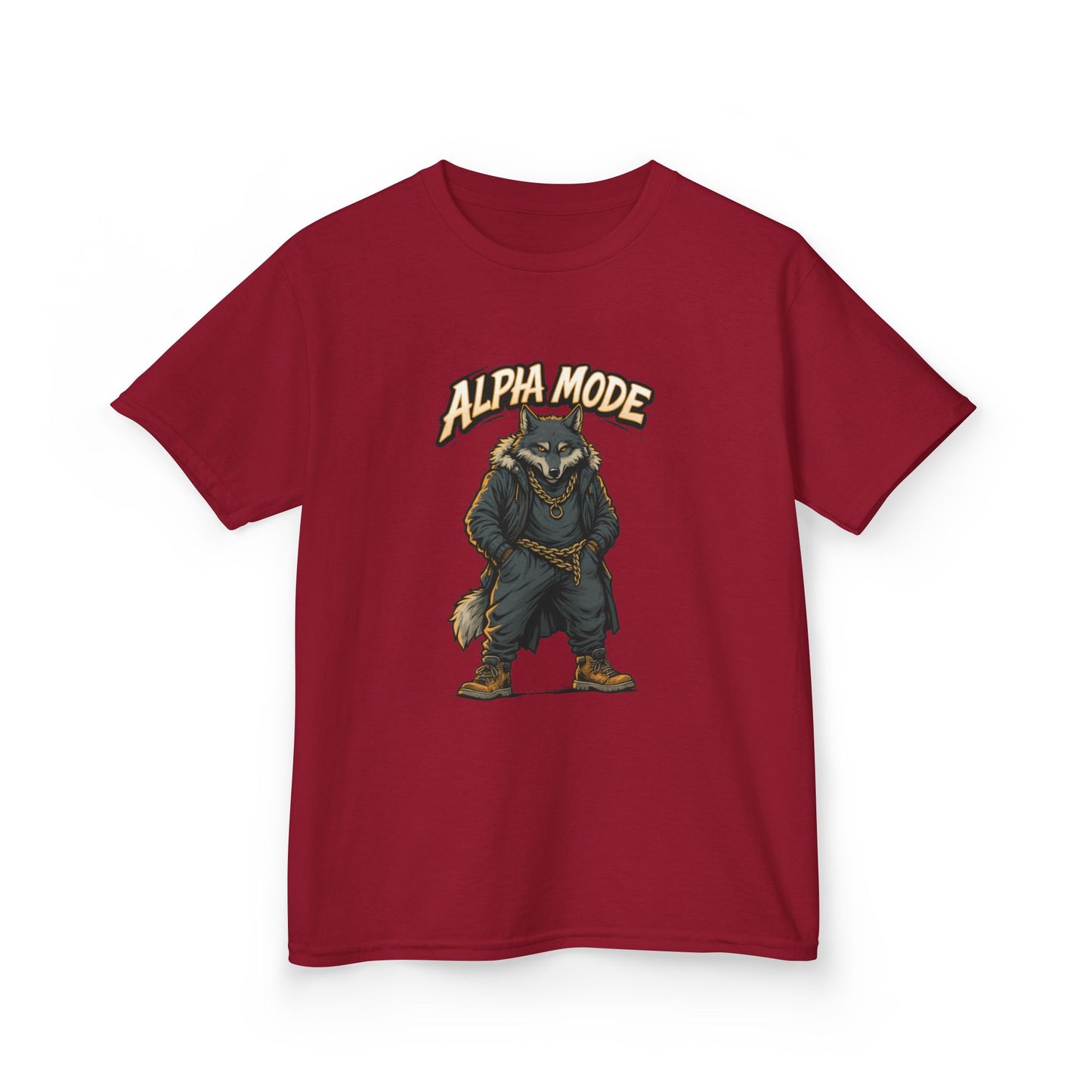 Alpha Mode Teen Wolf Shirt, Cool Youth Graphic Tee, Hip Hop Savage Wolf Tee, Graphic Kids Tee, Alpha Teen Streetwear, Wolf Gift for Teens