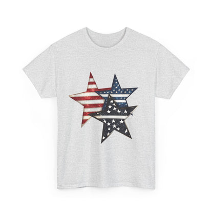 Patriotic Star Unisex Tee, USA Pride T-Shirt, Independence Day Outfit, All-American Style Shirt, Gift for Veterans, 4th of July Celebration