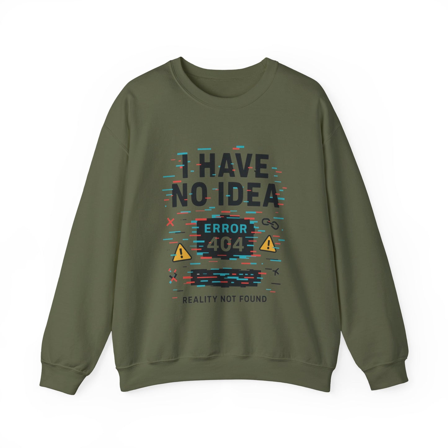 Error 404 Humor Crewneck Sweatshirt, Comfy Unisex Oversized Sweater, Fun Casual Wear, Tech Lover Gift, Everyday Loungewear
