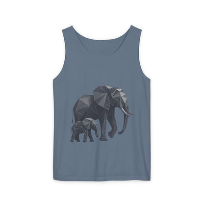 Elephant Family Unisex Tank Top, Animal Lover Gift, Casual Wear, Summer Essentials, Eco-Friendly Apparel, Wildlife Shirt
