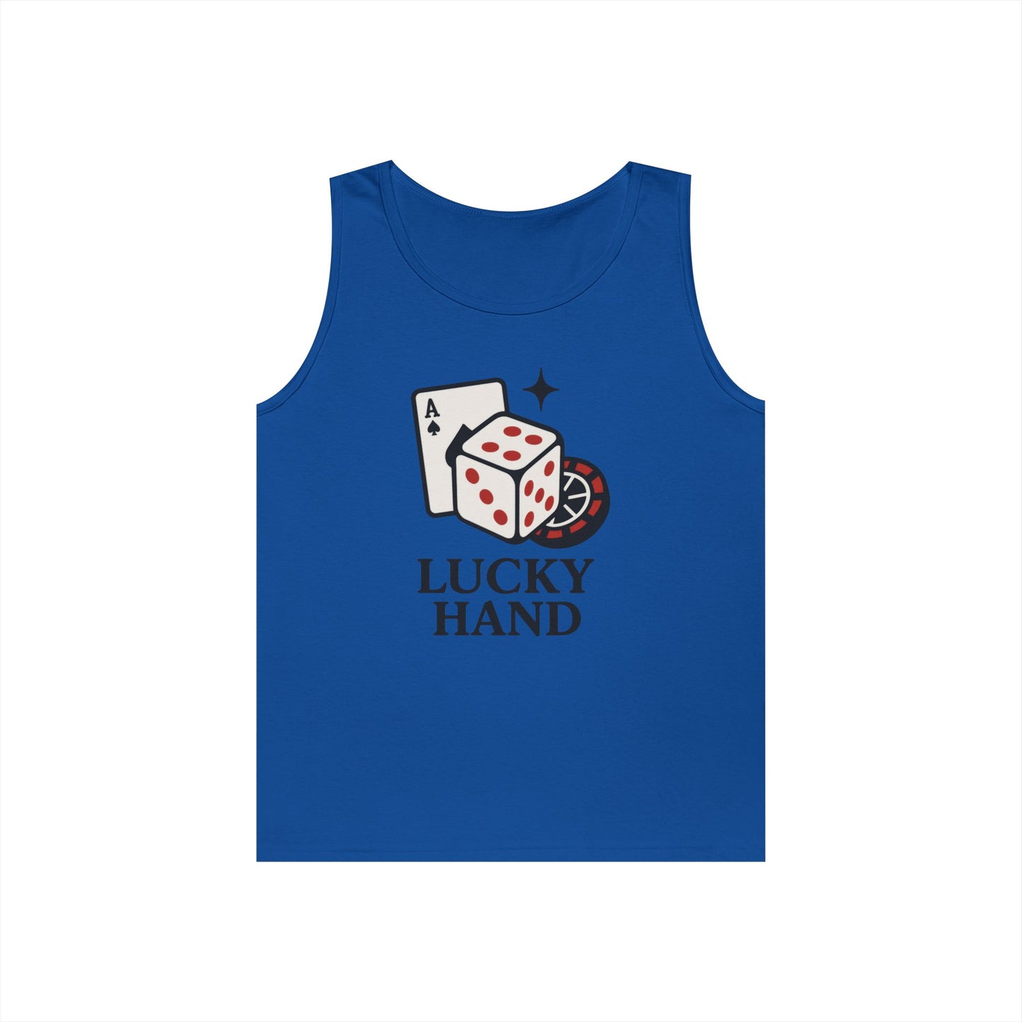 Lucky Hand Unisex Tnak Top, Gambling Tee, Casino Wear, Good Luck Gift, Poker T-Shirt, Casual Vintage Style, Gym Clothing