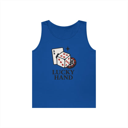 Lucky Hand Unisex Tnak Top, Gambling Tee, Casino Wear, Good Luck Gift, Poker T-Shirt, Casual Vintage Style, Gym Clothing
