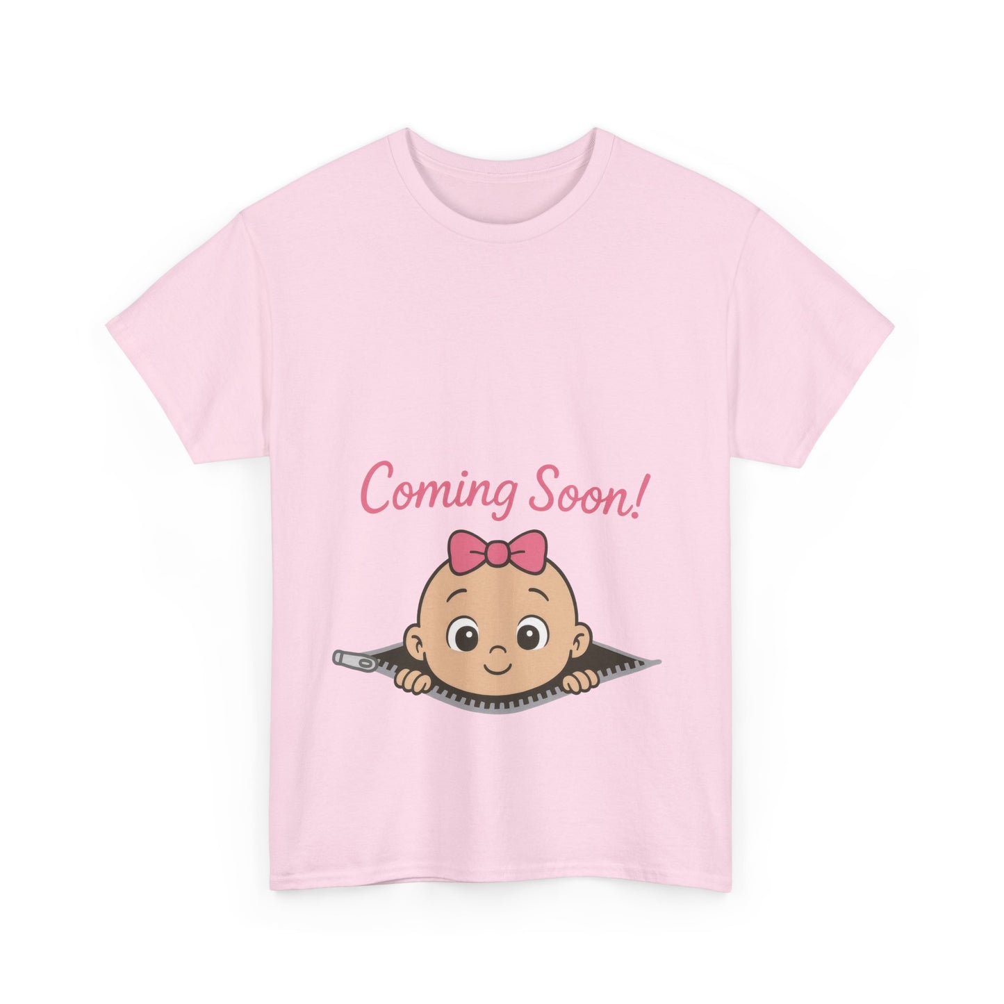 Coming Soon Maternity T-Shirt, Cute Baby Girl Pregnancy Announcement Shirt, Expecting Mom Gift, Gender Reveal Tee, Baby Shower Gift