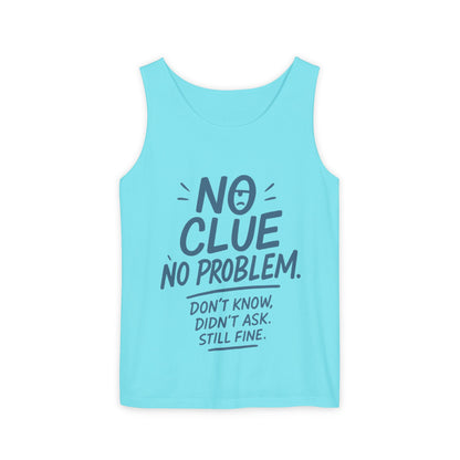 Funny No ClueWomens Tank Top, No Problem Quote Shirt, Dont Know Didnt Ask Graphic Tee, Gift for Her, Humorous Tee, Workout Sleeveless Shirt