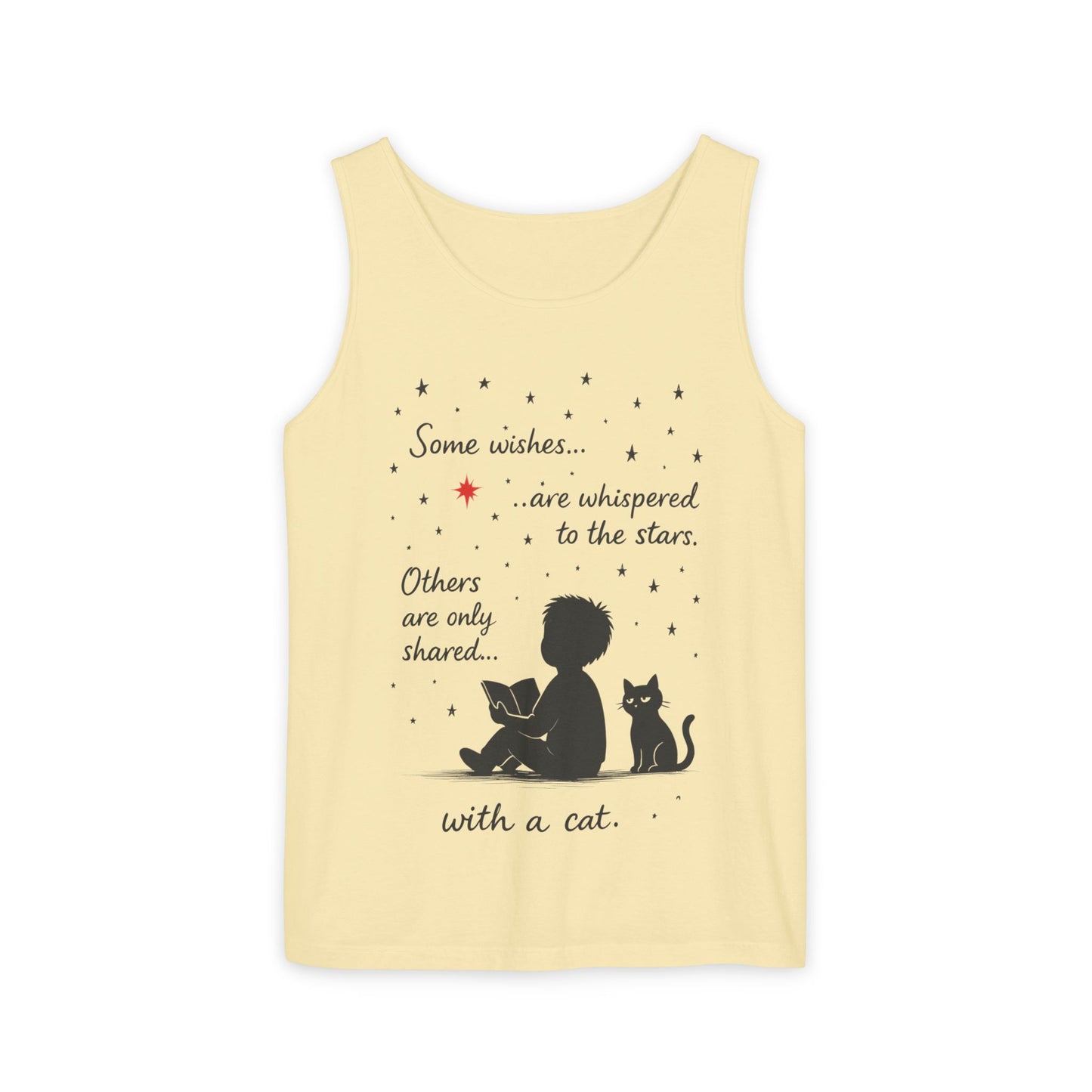 Whimsical Cat Lover's Tank Top, Inspirational Quote Top, Womens Garment-Dyed Summer Shirt, Gifts for Cat Moms, Casual Wear, Pet [...]