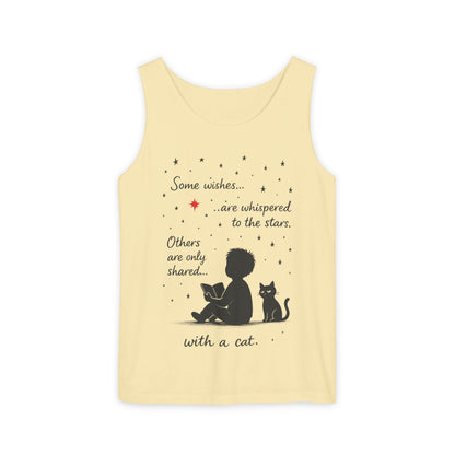 Whimsical Cat Lover's Tank Top, Inspirational Quote Top, Womens Garment-Dyed Summer Shirt, Gifts for Cat Moms, Casual Wear, Pet [...]