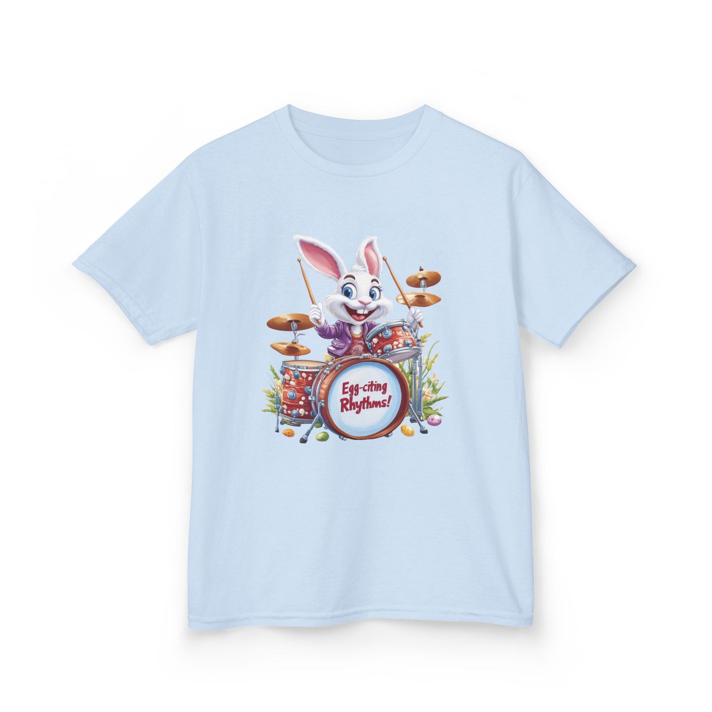 Easter Bunny Drummers Tee | Kids Cotton T-Shirt, Fun Easter Gift, Spring Celebration Shirt, Playful Kids Apparel, Drum Shirt