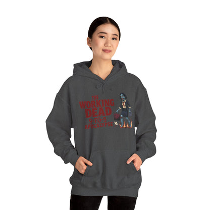The Working Dead 9-to-5 Apocalypse Hoodie, Women's Horror Office Zombie Sweatshirt, Halloween Zombie Top, Halloween Work Top