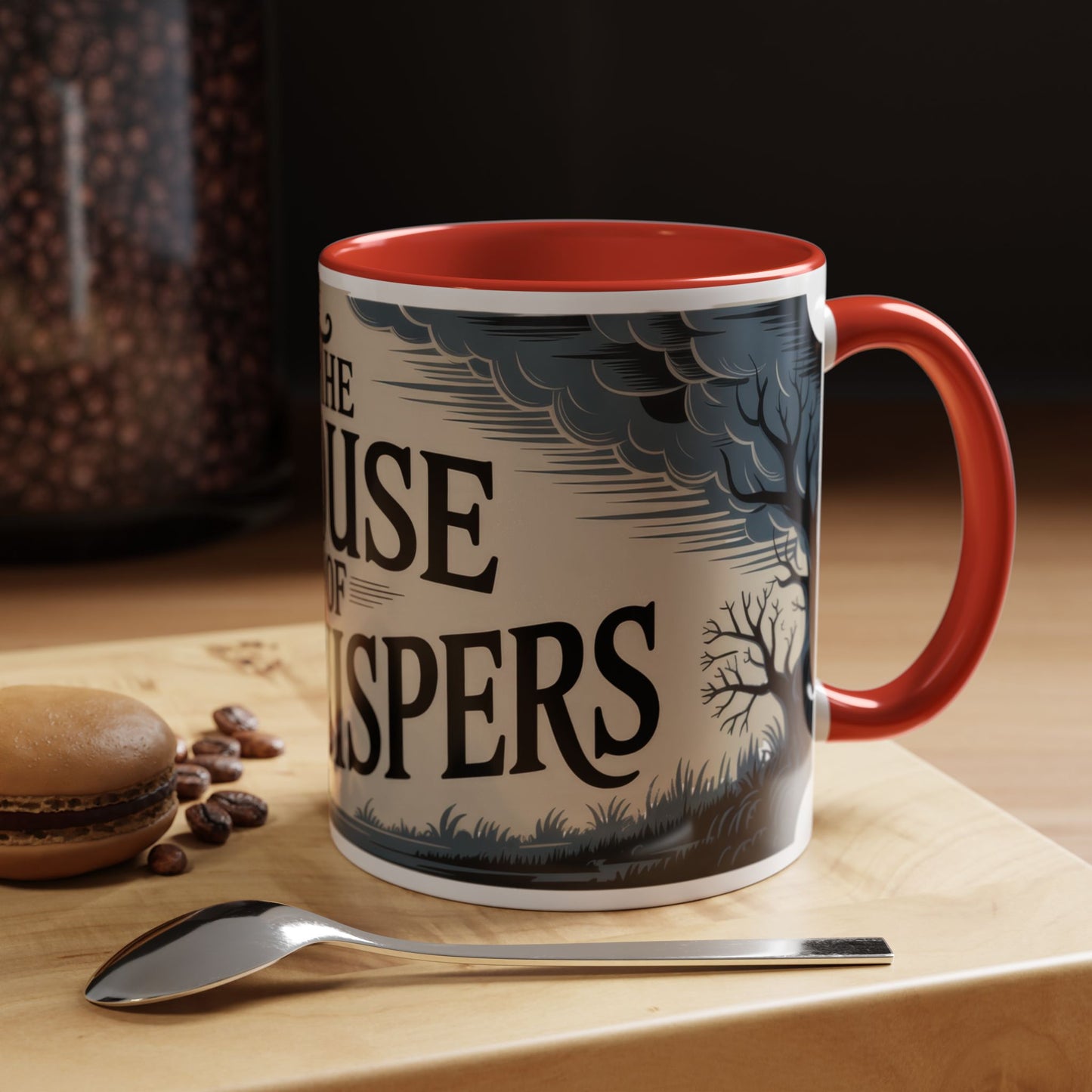 The House of Whispers Mug, Haunted Mansion Gothic Coffee Cup, Spooky Halloween Gift for Horror Lovers, Accent Coffee Mug (11, 15oz)