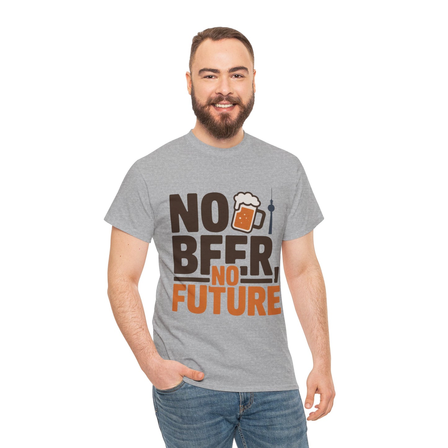 No Beer No Future Funny Beer Graphic Mens T-Shirt, Beer Tee, Beer Lover Tee