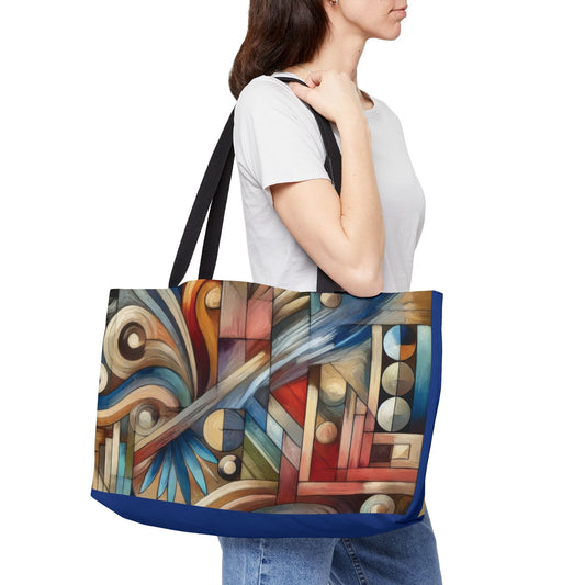Artistic Weekender Tote Bag, Colorful Travel Bag, Stylish Beach Tote, Large Shopping Bag, Perfect for Gifts, Essentials Carryall, beach bag