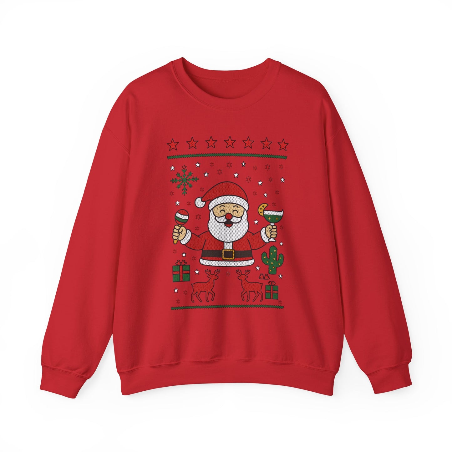 Funny Santa Women's Christmas Sweatshirt, Holiday Party Pullover