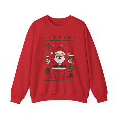Funny Santa Women's Christmas Sweatshirt, Holiday Party Pullover