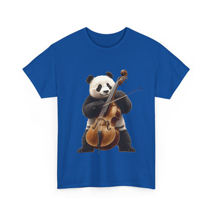 Panda Musician Tee - Cute Animal Graphic Shirt for Music Lovers, Gift for Panda Fans, Unique Concert Outfit, Casual Wear, Cellist Panda