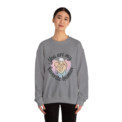 You Are My Favorite Human Mom Sweatshirt, Cute Pastel Heavy Blend Crewneck for Mothers Day, Cozy Gift for Moms, Mothers Day Gift