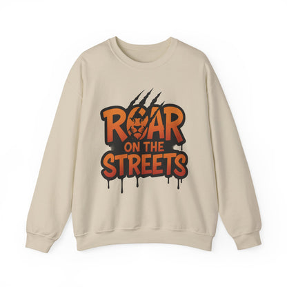 Men's Heavy Blend™ Crewneck Sweatshirt, Roar on the Streets Mens Lion Crewneck Sweatshirt