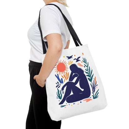 Boho Art Tote Bag, Versatile Eco-Friendly Carryall, Gift for Her, Summer Outing, Beach Bag, Reusable Shopping Tote
