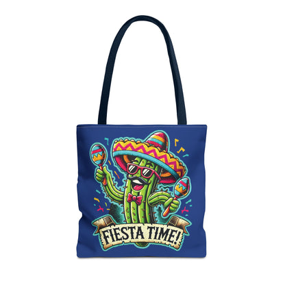 Fiesta Time Cactus Tote Bag, Funny Mexican Party Gift, Sombrero Maracas Print, Cinco de Mayo Bag, Summer Festival Tote, Beach Bag, Shopping