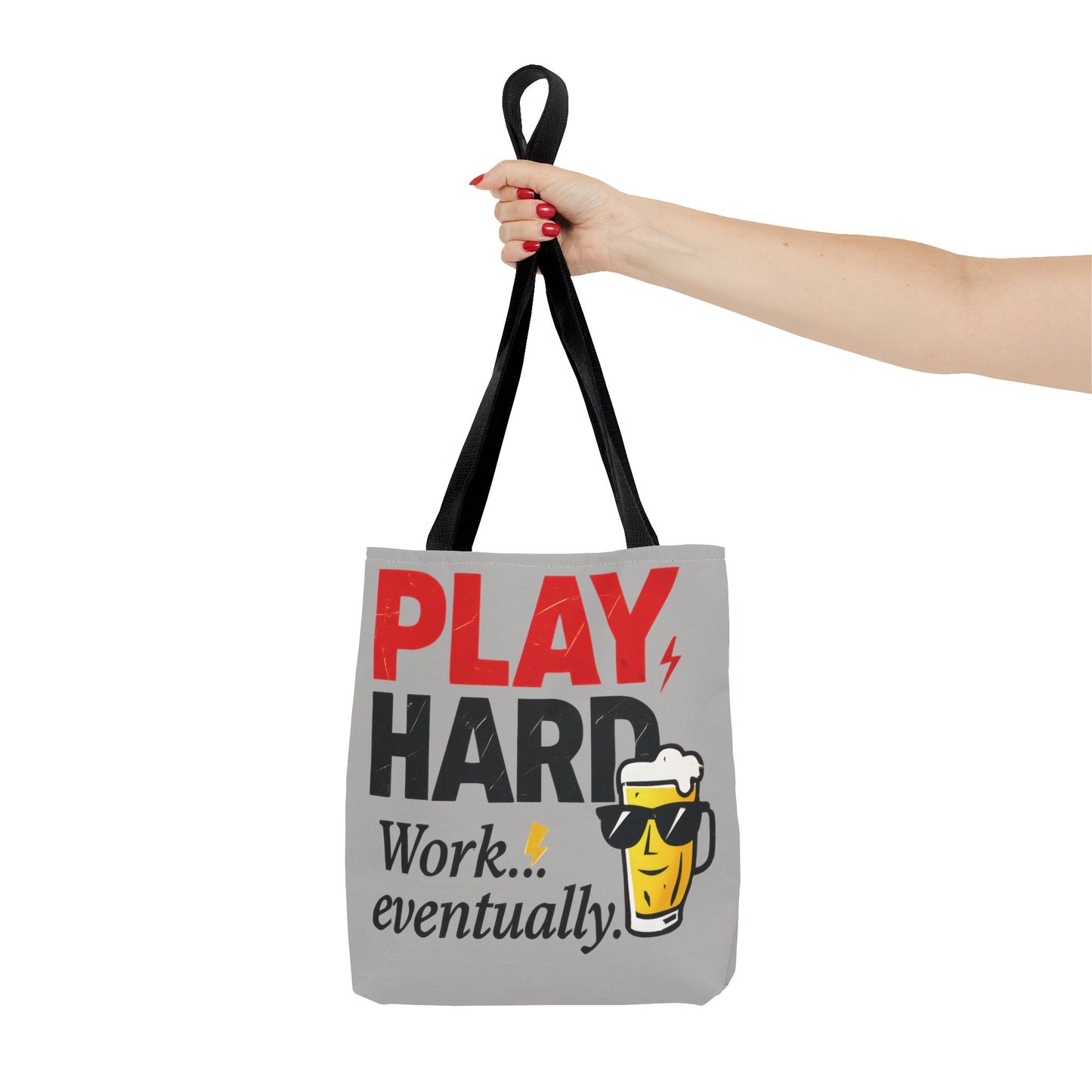 Play Hard Tote Bag - Fun, Stylish, Tote for Work & Play, Summer, Gift, Beach Bag, Everyday Carry, Beach Weekender Bag, large canvas bag