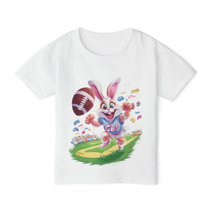 Touchdown Bunny Toddler T-Shirt - Fun Easter Football Shirt for Kids, Playful Bunny Sports Tee, Spring Game Day Outfit, Kids Easter Gift