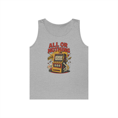 Retro Casino Vibes Tank Top, All or Nothing Design, Gift for Gamers,  Poker Lover Gift, Gaming Apparel, Slot Machine Graphic