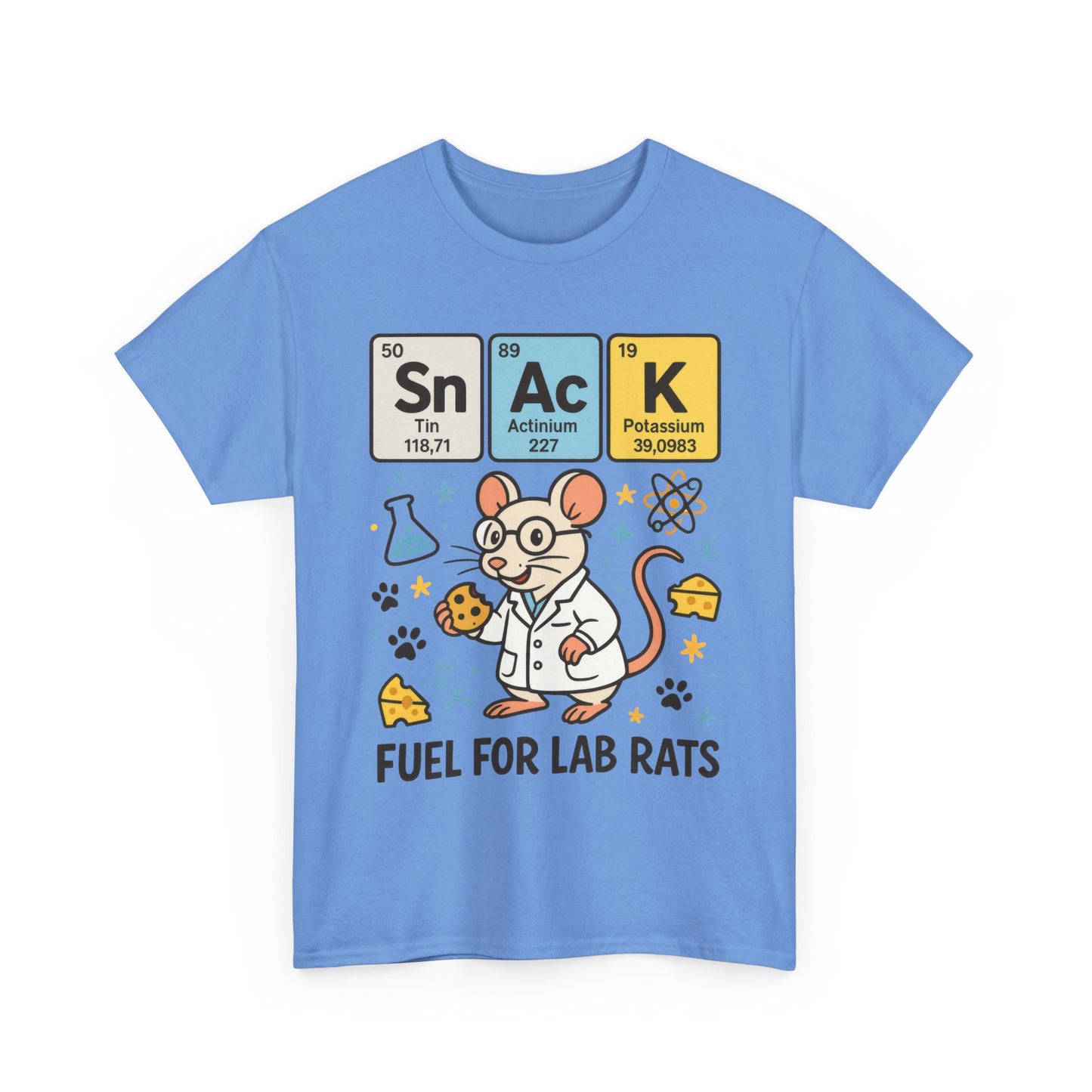 Funny Womens Science T-Shirt,Periodic Table Tee, Fuel for Lab Rats Nerdy Shirt, Gifts for STEM Lovers, Quirky Science Apparel