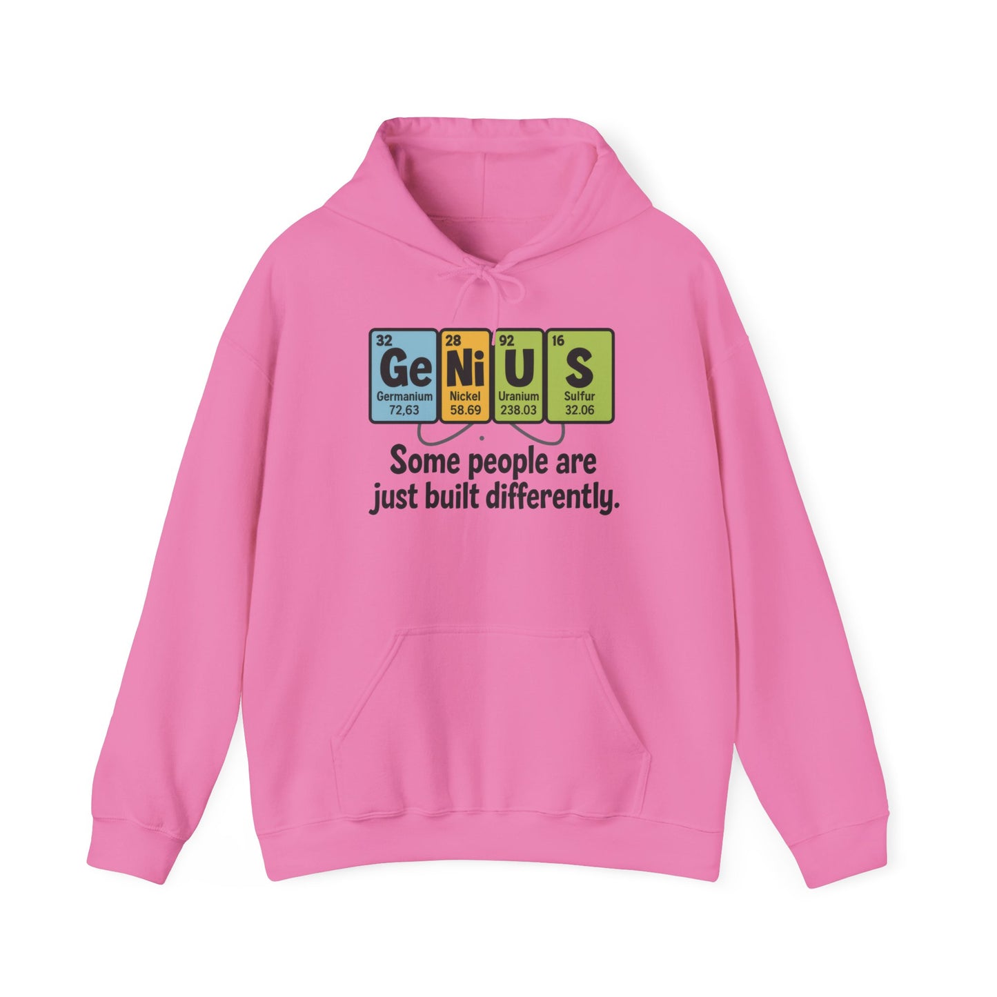 Funny Womens Genius Hoodie, Periodic Table Science Pullover, Nerdy Chemistry Sweatshirt for Her, Science Lover Apparel, Funny Chemistry Gift