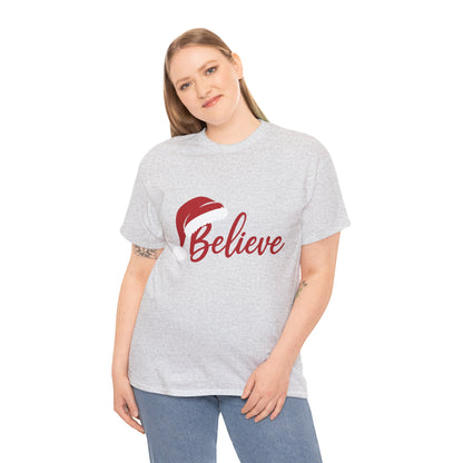 Believe Christmas Women's Shirt, Minimalist Holiday Tee