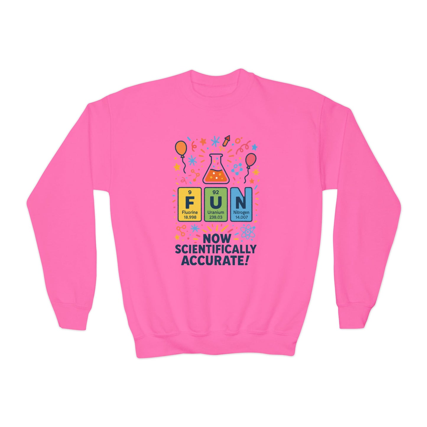 Youth Science Fun Sweatshirt, Perfect for STEM Lovers, Birthday Gift, Cozy Classroom Wear, Youth Crewneck