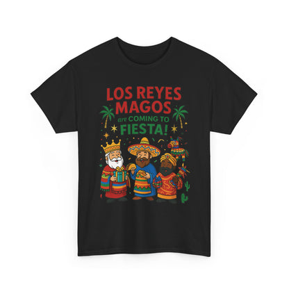 Los Reyes Magos Are Coming to Fiesta!, Funny Three Kings Day Shirt, Día de los Reyes Magos T-Shirt for Christmas Fiesta Lovers