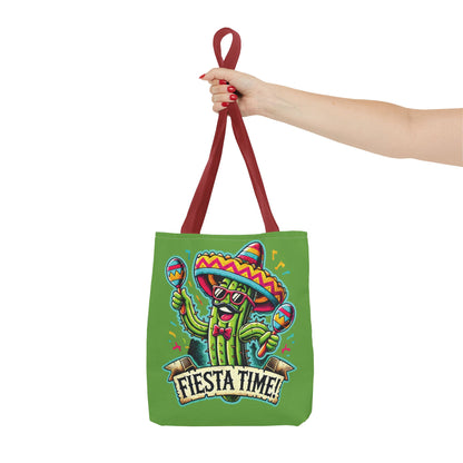 Fiesta Time Cactus Tote Bag, Funny Mexican Party Gift, Sombrero Maracas Print, Cinco de Mayo Bag, Summer Festival Tote, Beach Bag, Shopping