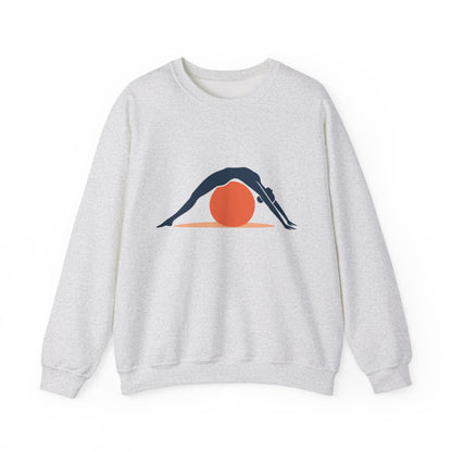 Womens Heavy Blend™ Crewneck Sweatshirt, Womens Pilates Sweatshirt, Yoga Fitness Graphic Pullover, Cute Workout Top