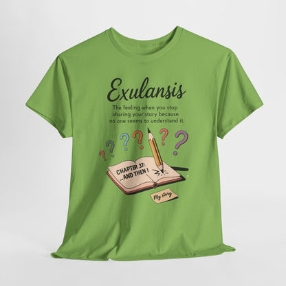 Exulansis Shirt, Emotional Aesthetic Word Tee, Deep Meaning Typography Graphic Tee, Women's Heavy Cotton Tee, deep meaning t shirt