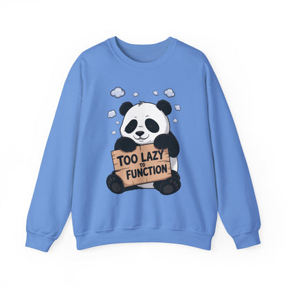 Panda Lazy Crewneck Sweatshirt - Funny Gift for Relaxation, Cute Animal Apparel for Cozy Days, Perfect for Fall and Winter