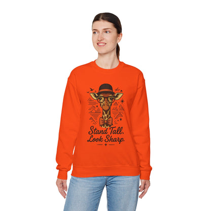 Stylish Giraffe Sweatshirt - Stand Tall, Look Sharp, Unisex Sweater for Animal Lovers, Cozy Gift, Fun Fashion for All Seasons