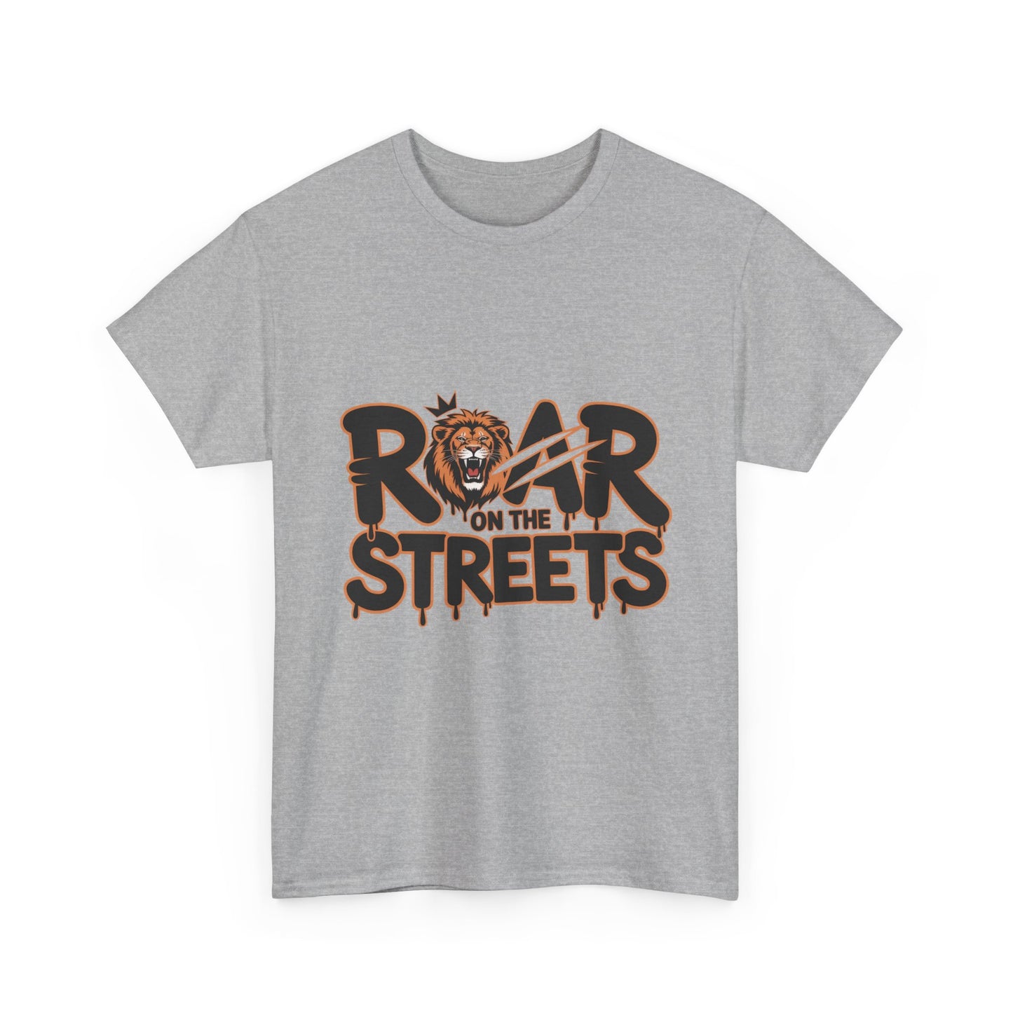 Roar on the Streets Lion Graphic Mens Urban T-Shirt, Lion Shirt, Street Vibe