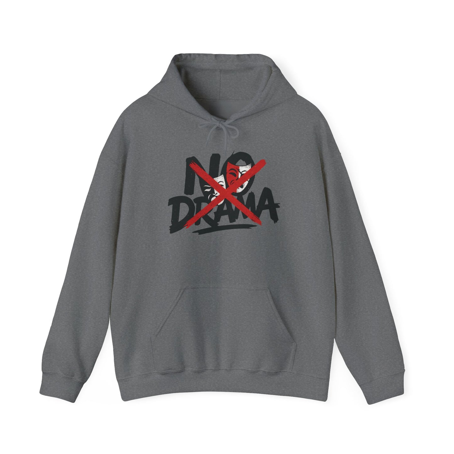 No Drama Mens Hoodie, Cozy Hoodie, Everyday Wear, Gift for Friend, Casual Fashion, Relaxed Vibes