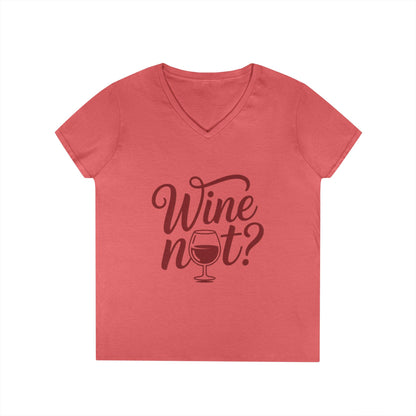 Wine Themed Ladies' V-Neck T-Shirt, Wine Lover Gift, Wine Humor Shirt, Girls Night Party Tee, Wine Pun Graphic Top, Fun Drink Shirt
